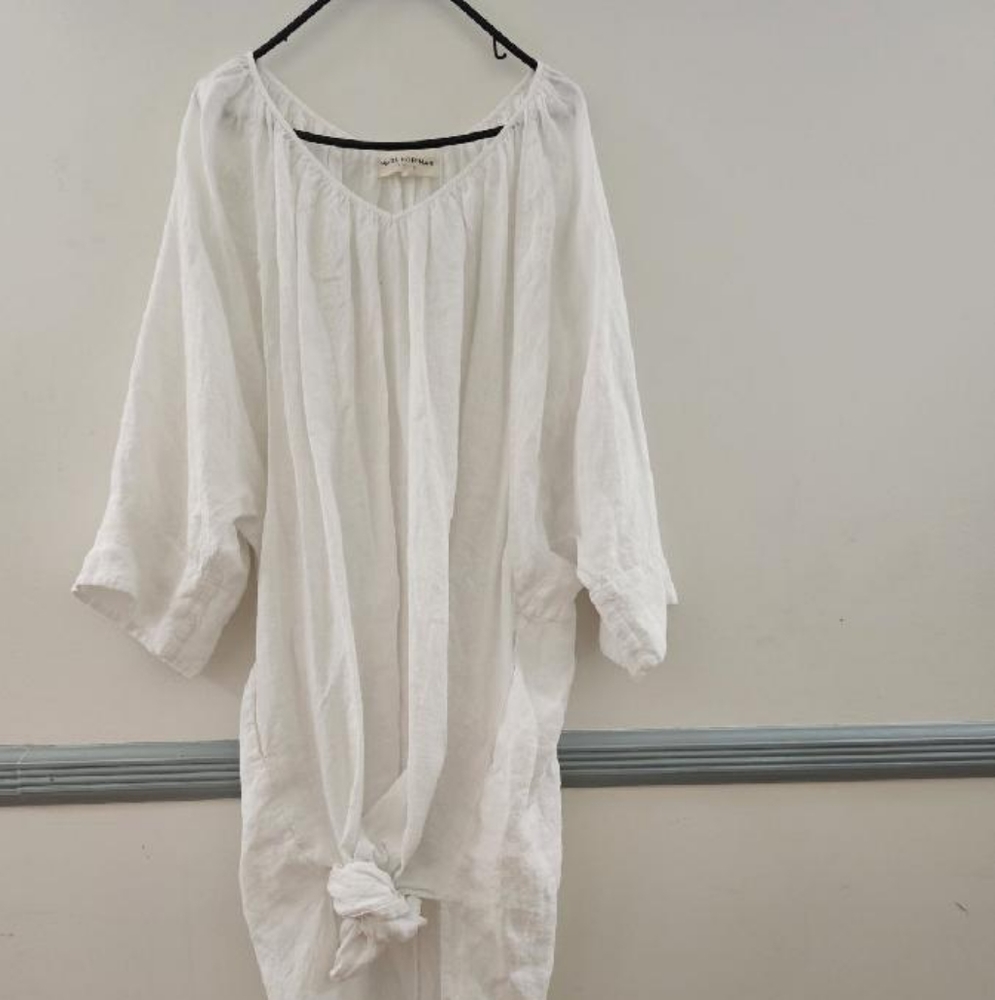 Mara Hoffman organic linen white dress cover up - Picture 2 of 15